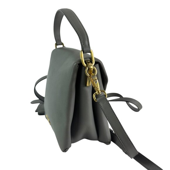 PRADA Gray Calf Skin Leather Small Ingrid TopHandle Crossbody Made in Italy - Picture 10 of 12